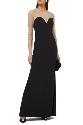 فستان سهرة تومورو نيفر دايز مرصع بأحجار الراين جيني باكهام × التشكيلة الأساسية 007